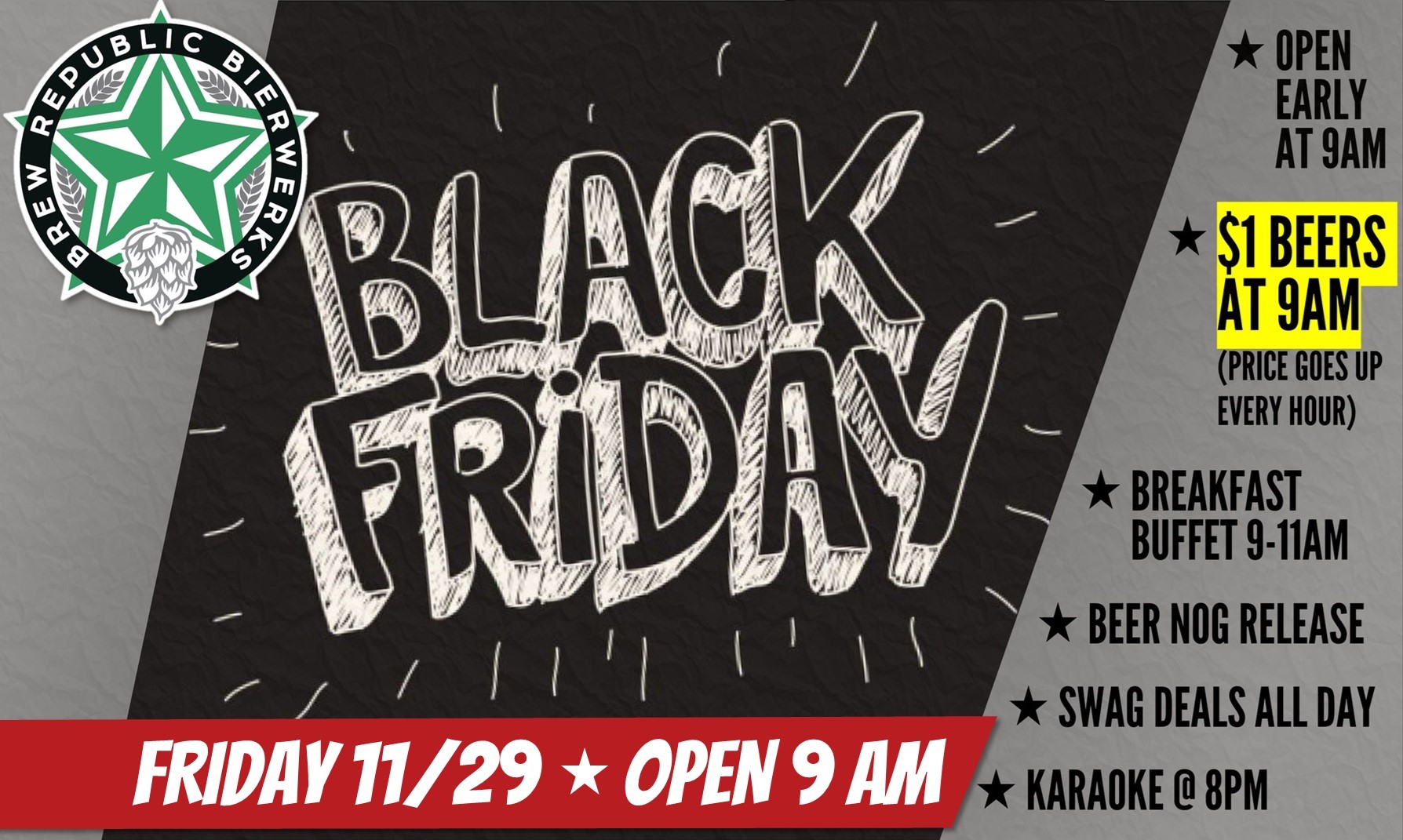 $1 Beers Black Friday Madness